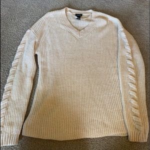 tan sweater